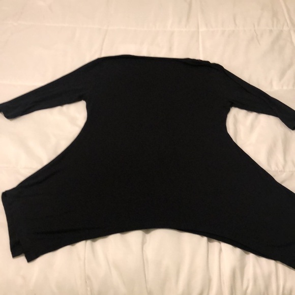 Soft Surroundings embroidered black long top - Picture 6 of 8